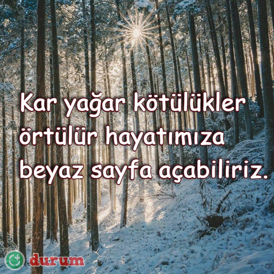 Kar İle İlgili Güzel Sözler