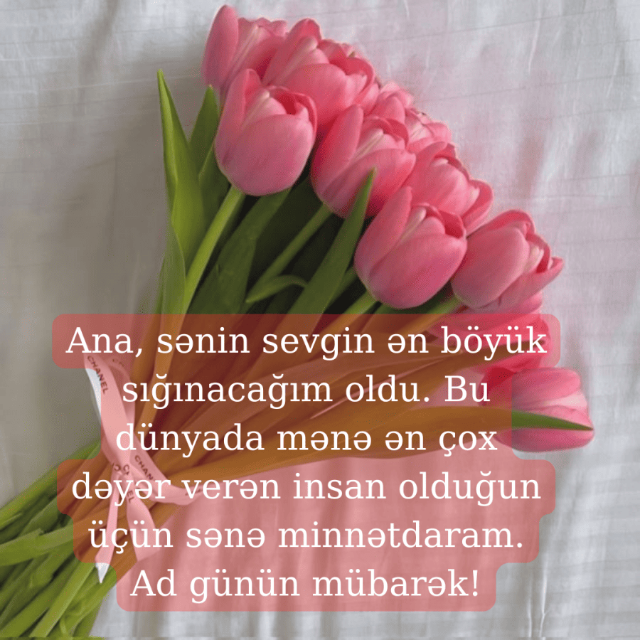 Ana dogum günü mesajları Azerice