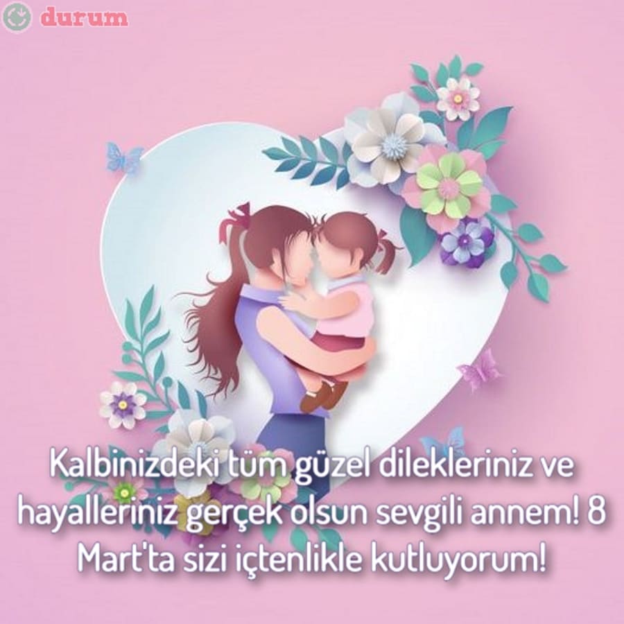Anneye 8 Mart tebrikleri resimli