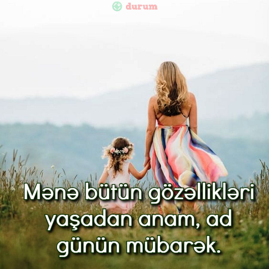 Anneye resimli dogum gunu mesaji Azerice