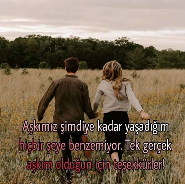 aşkım olduğun için teşekkürler