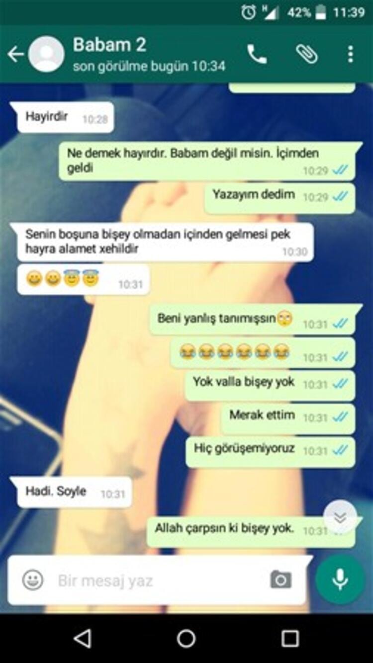 babasına yazmış komik whatsapp yazışmaları