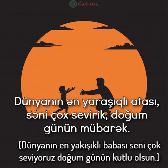 Babaya kisa dogum gunu mesaji Azerice