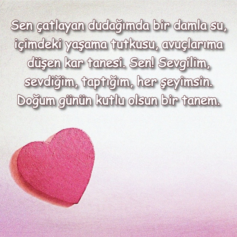 Çox güzel aşk doğum günü mesajı
