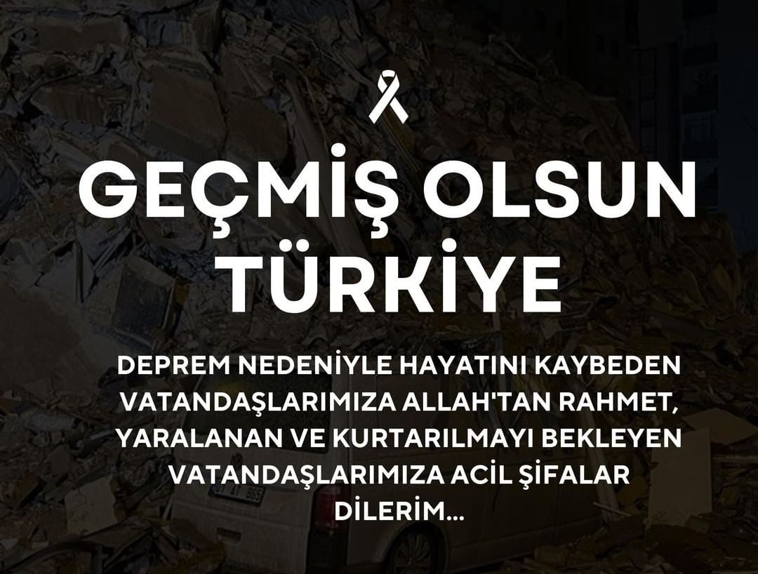 Deprem İle İlgili Geçmiş Olsun Mesajları