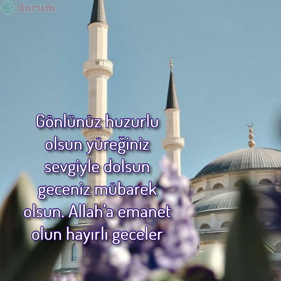 Dini İyi Geceler Mesajları resimli