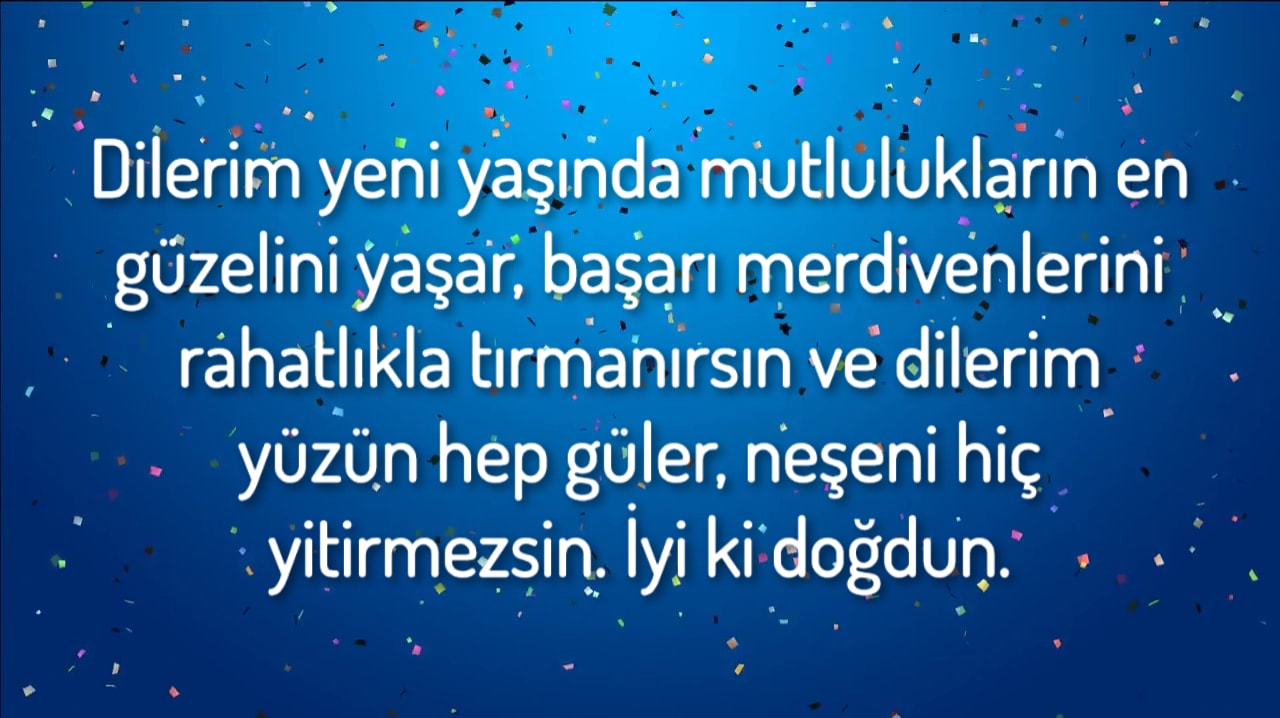 Doğum günü tebrik