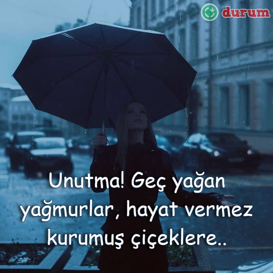 Duygusal yağmur sözleri