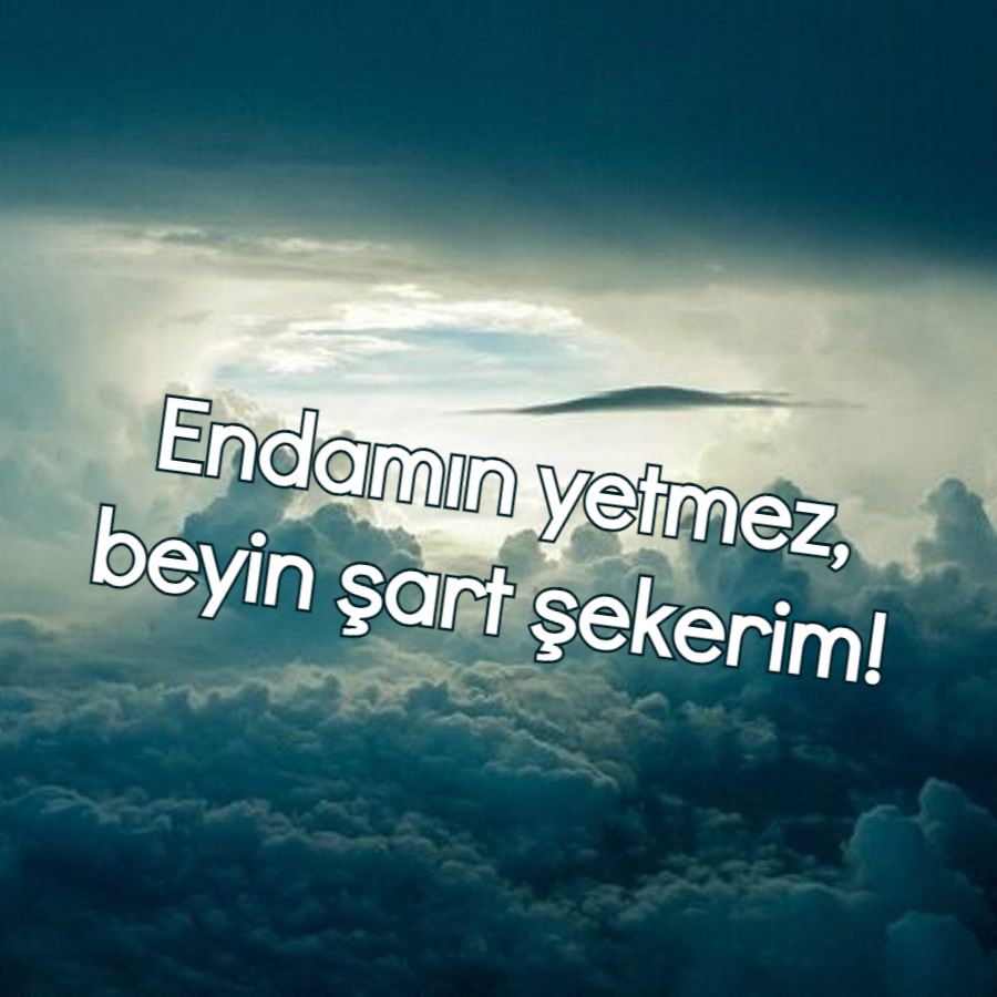 Endamın yetmez, beyin şart şekerim!