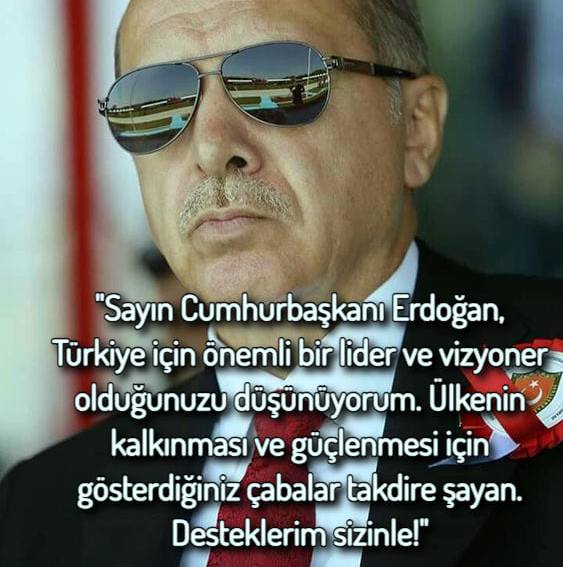Erdoğan'a destek mesajları