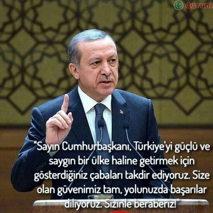 Erdoğan'a resimli destek mesajları