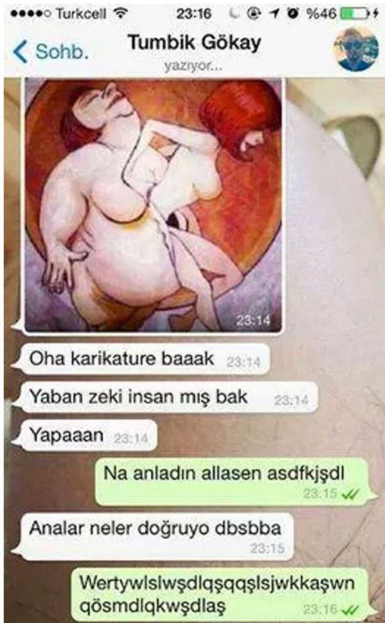 haha komik yazışma