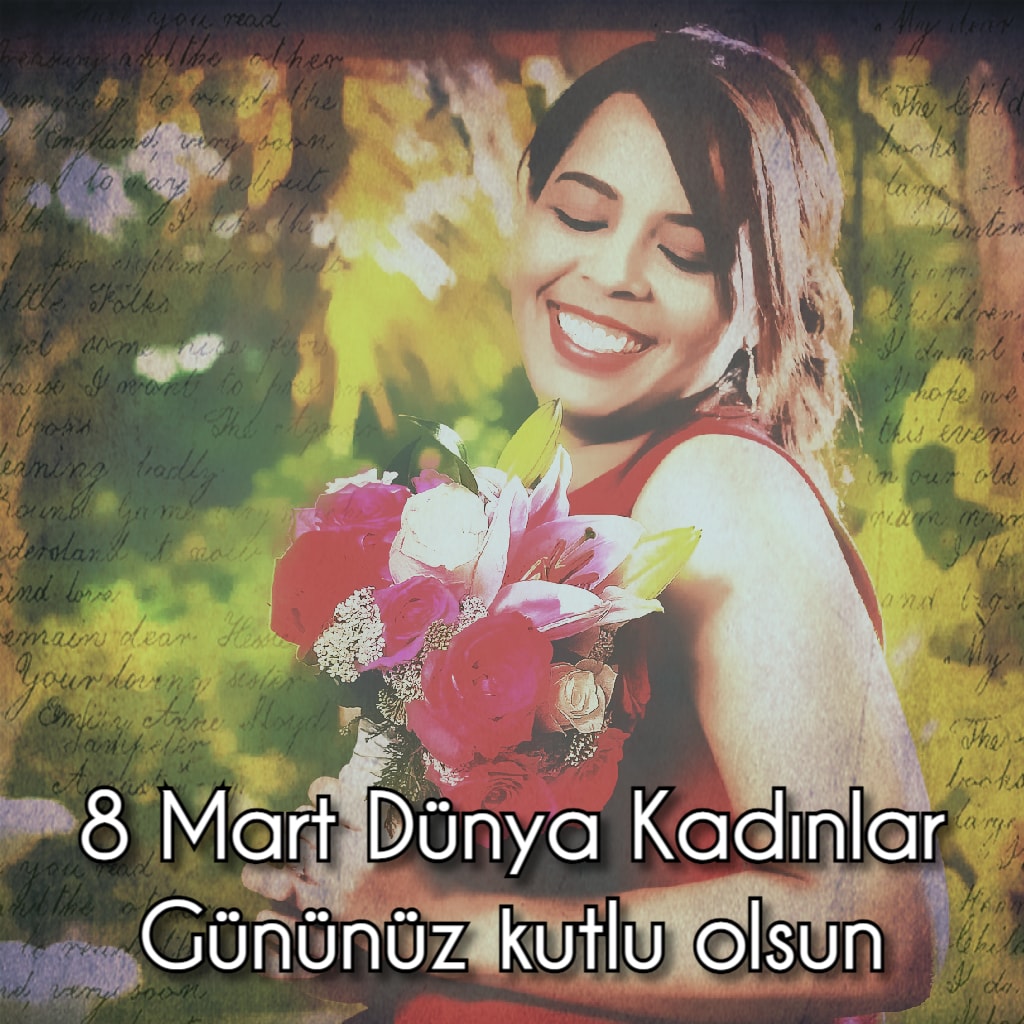 Kadınlar gününüz kutlu olsun yazılı resim