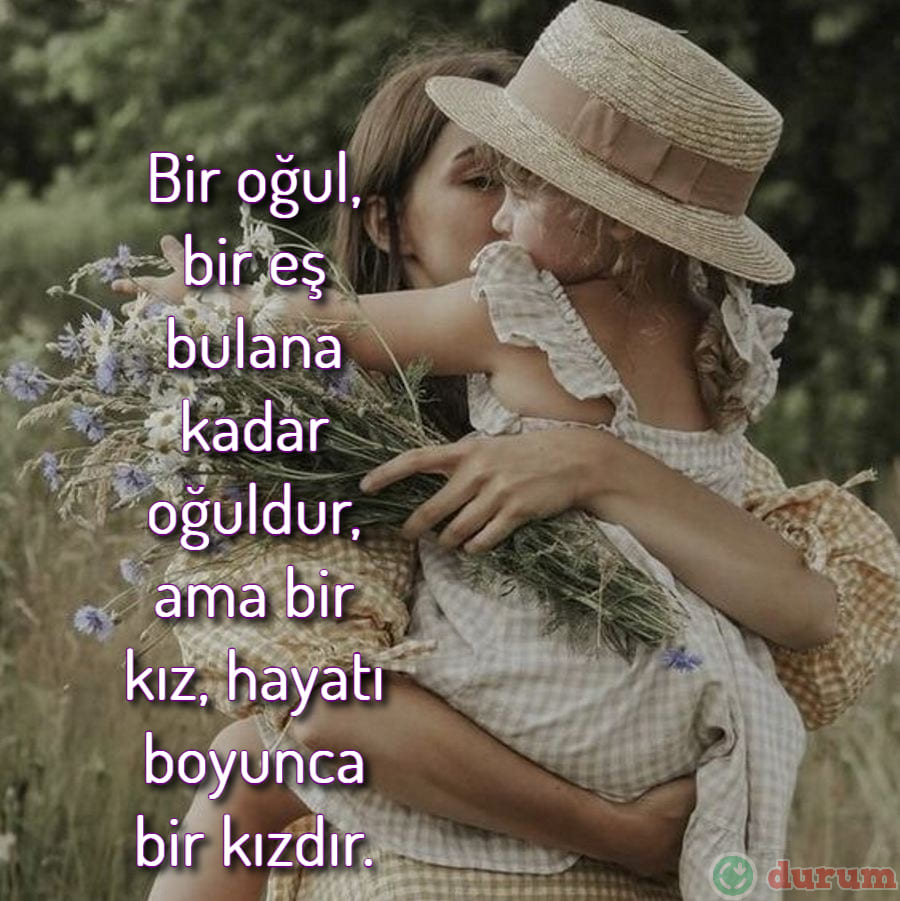 Kız evlatla ilgili resimli sözler