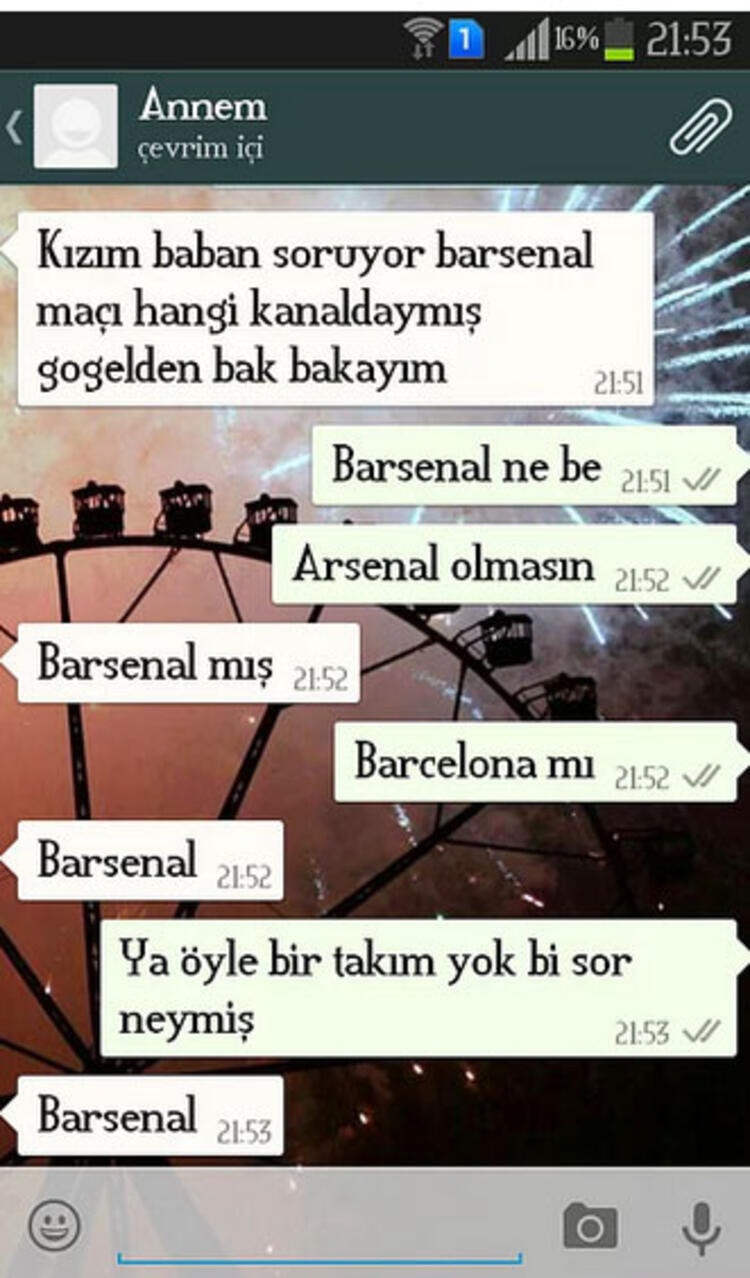 kız ve annesinin whatsappda komik yazışmaları