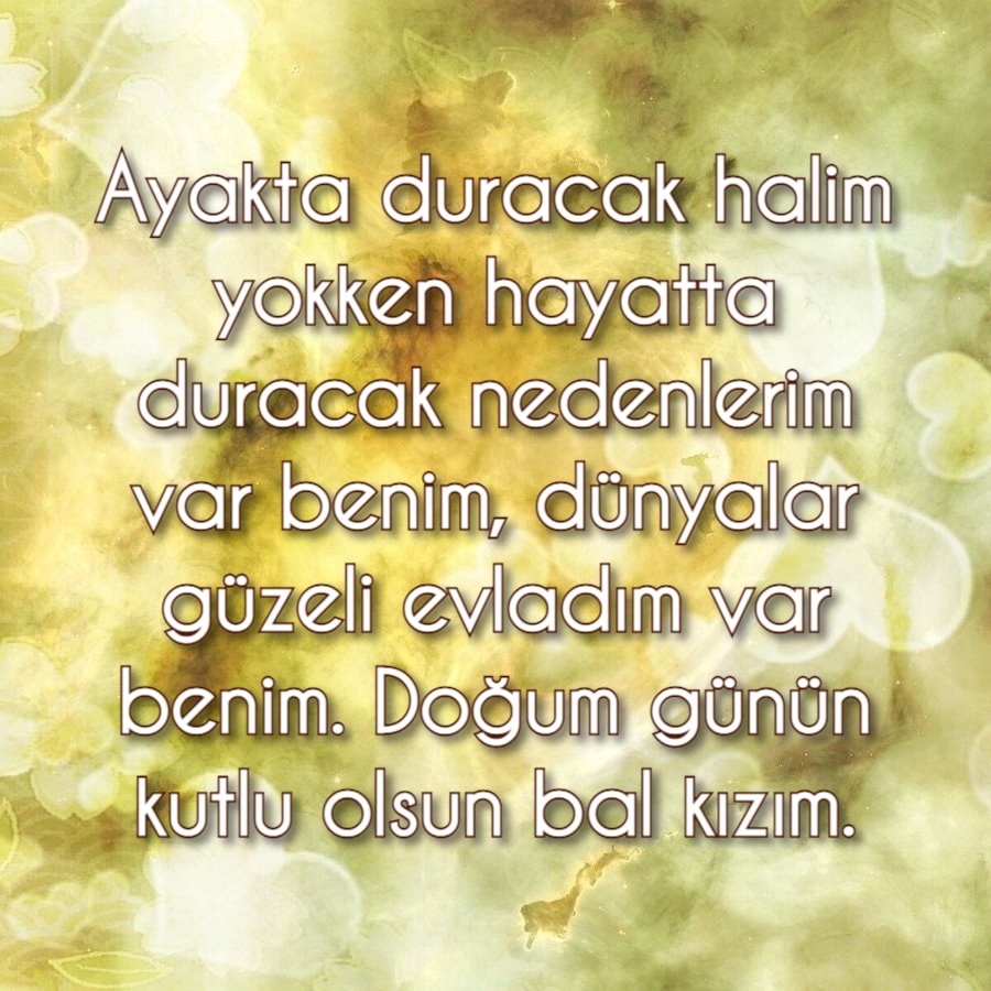 Kızınıza doğum günü mesajı