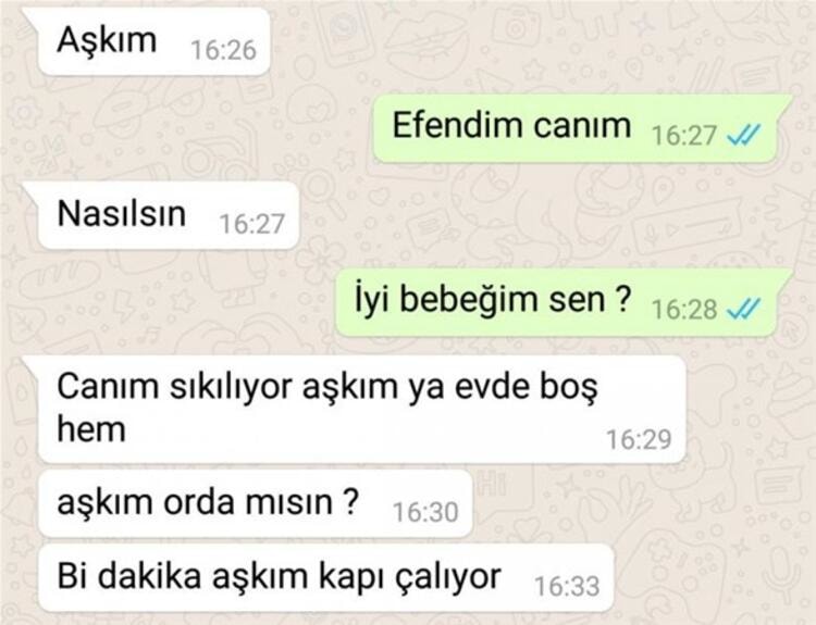 komik yazışma sevgili ile