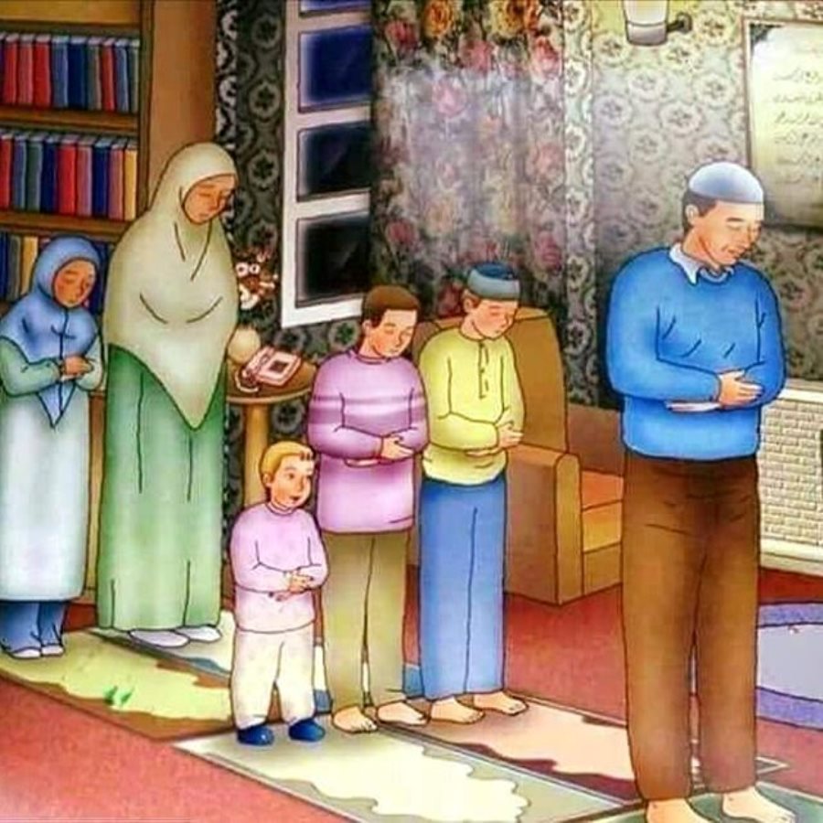 Namaz kılan aile