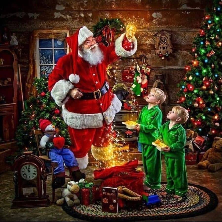 Noel Baba ve çoçuklar