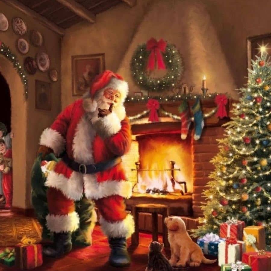 Noel Baba ve köpek