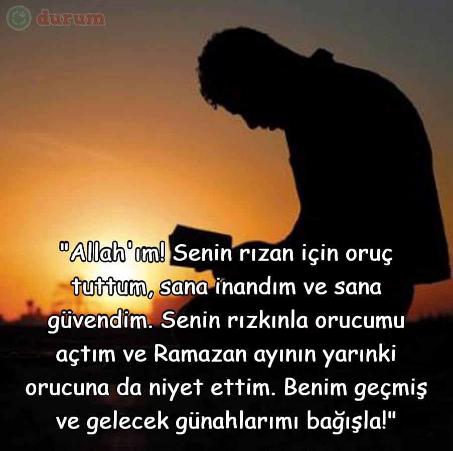 oruç açarken okunacak dualar
