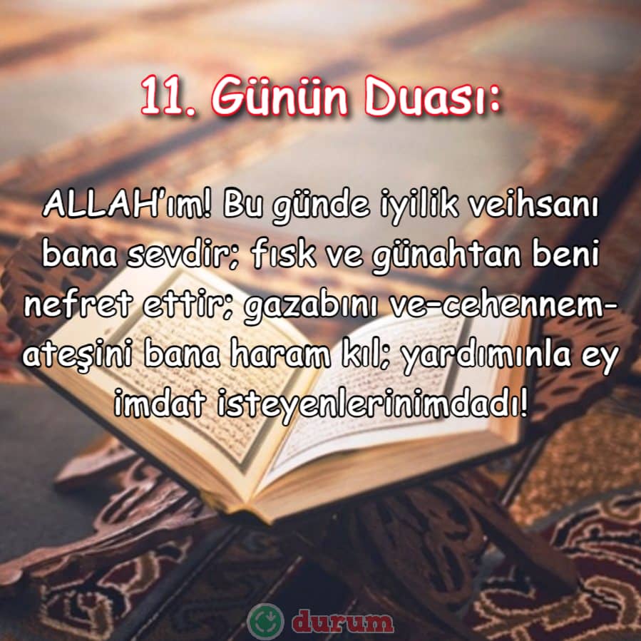 Ramazan'da 11. Günün Duası
