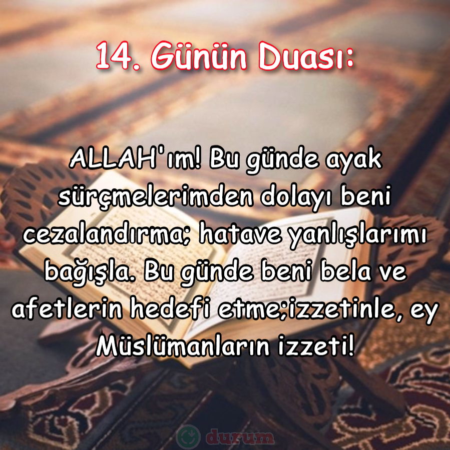 Ramazan'da 14. Günün Duası