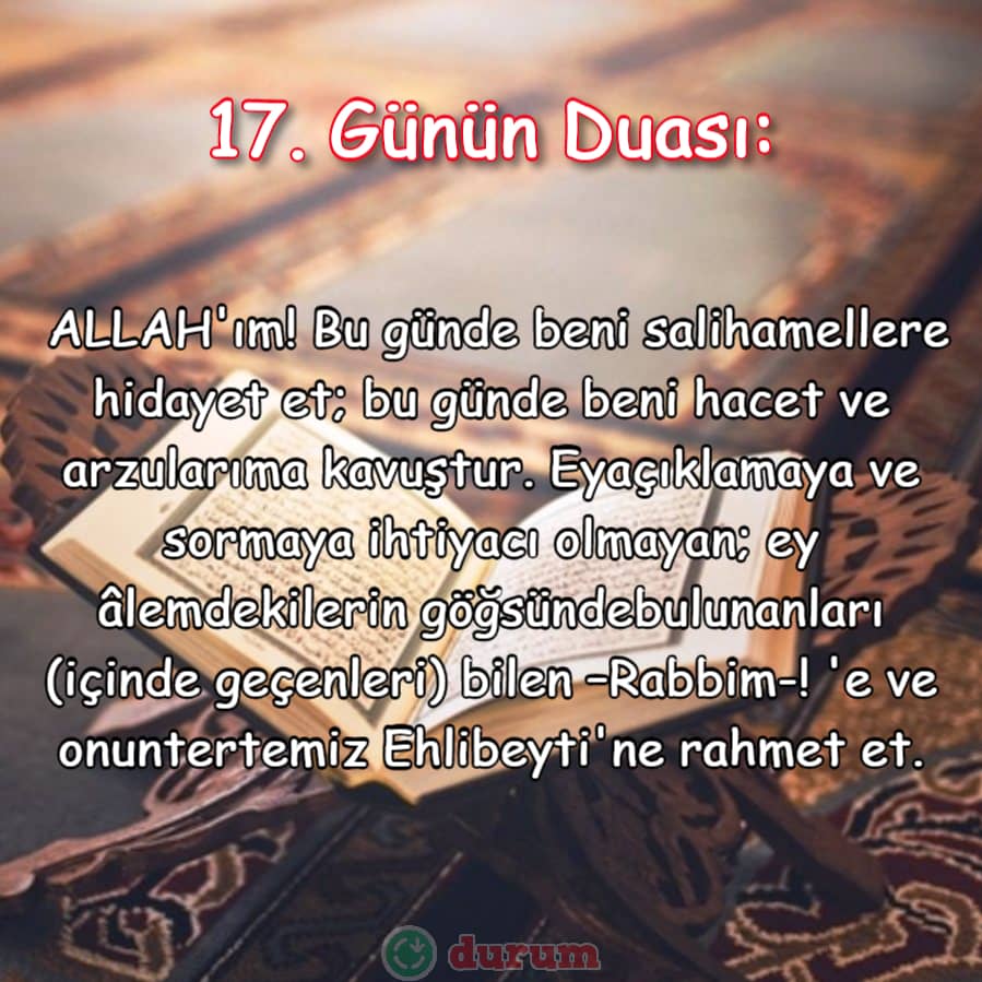 Ramazan'da 17. Günün Duası