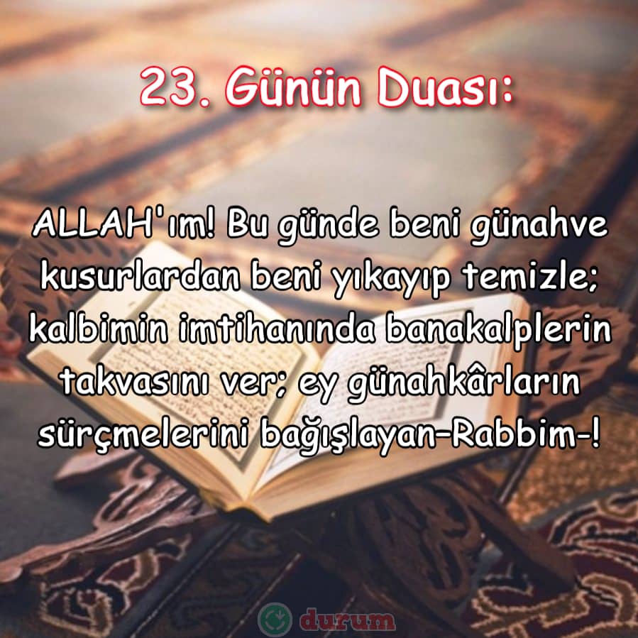 Ramazan'da 23. Günün Duası