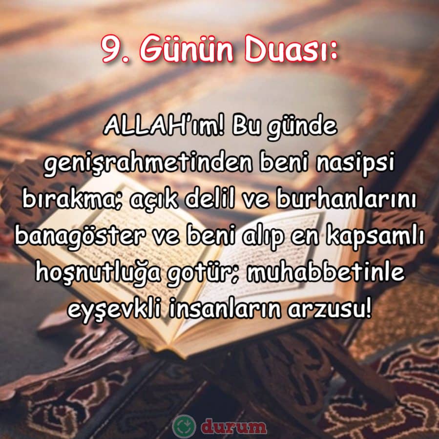Ramazan'da 9. Günün Duası