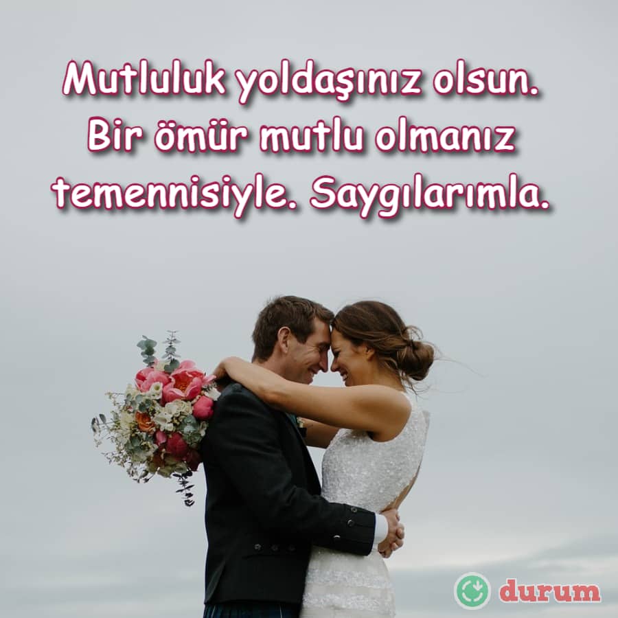 Resimli evlilik kutlama mesajları