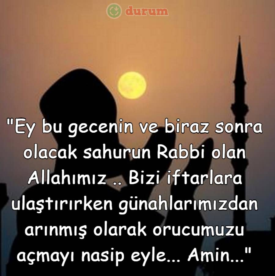 Sahur'da yapılacak dualar