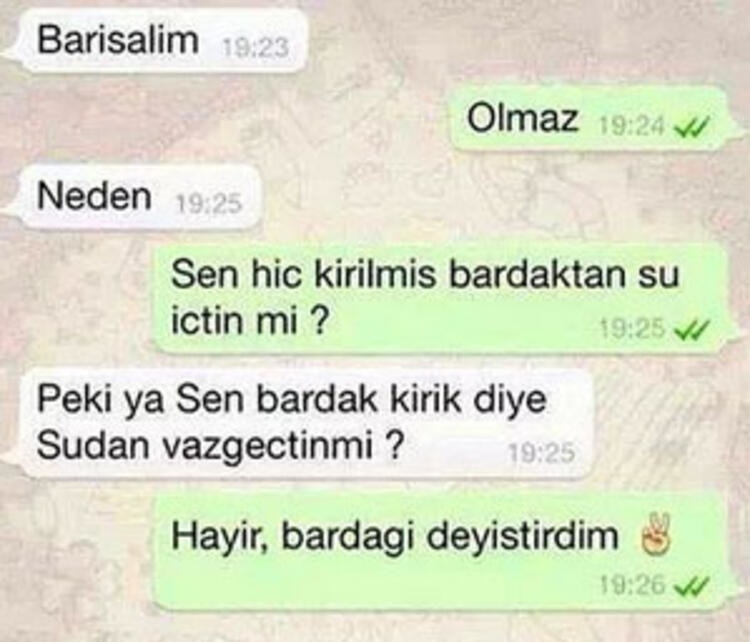 sevgiliye yazılan en komik söz