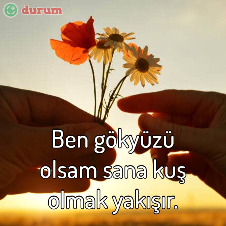 Sevgiliyle Fotoğrafın Altına Yazılacak Çiçekli Sözler