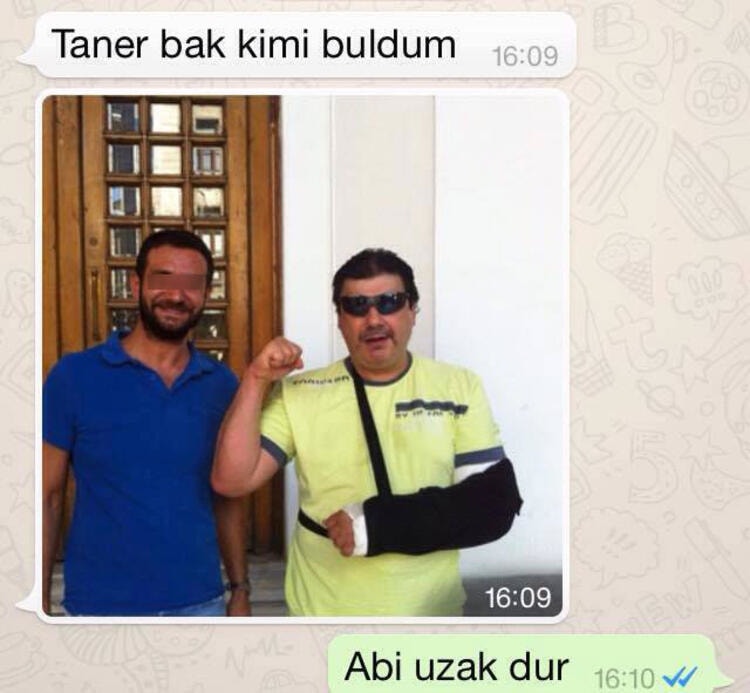 Taner bak kimi buldum