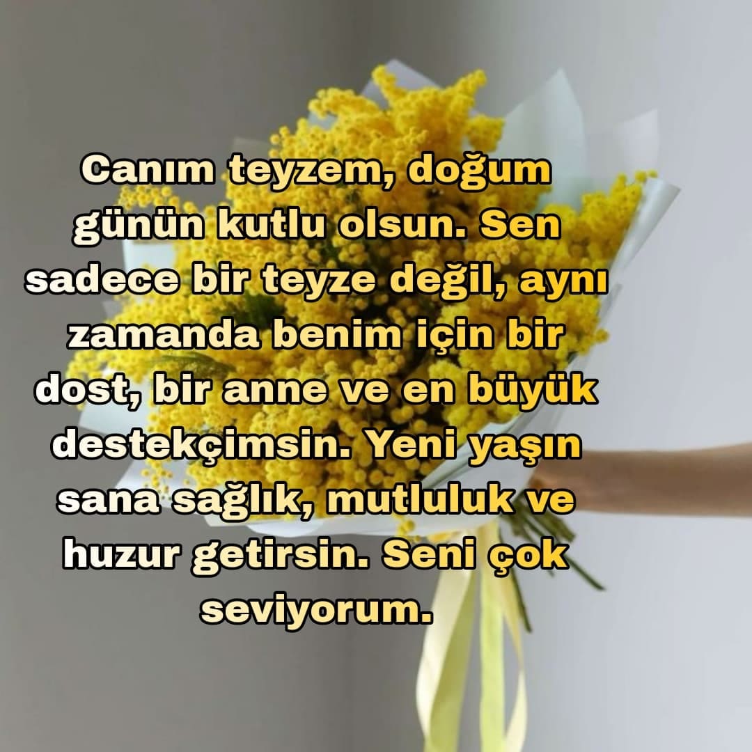 Teyzeme Özel: Doğum Günü Mesajlari