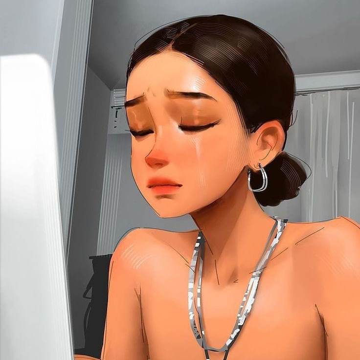 Üzgün kız profil resmi 3