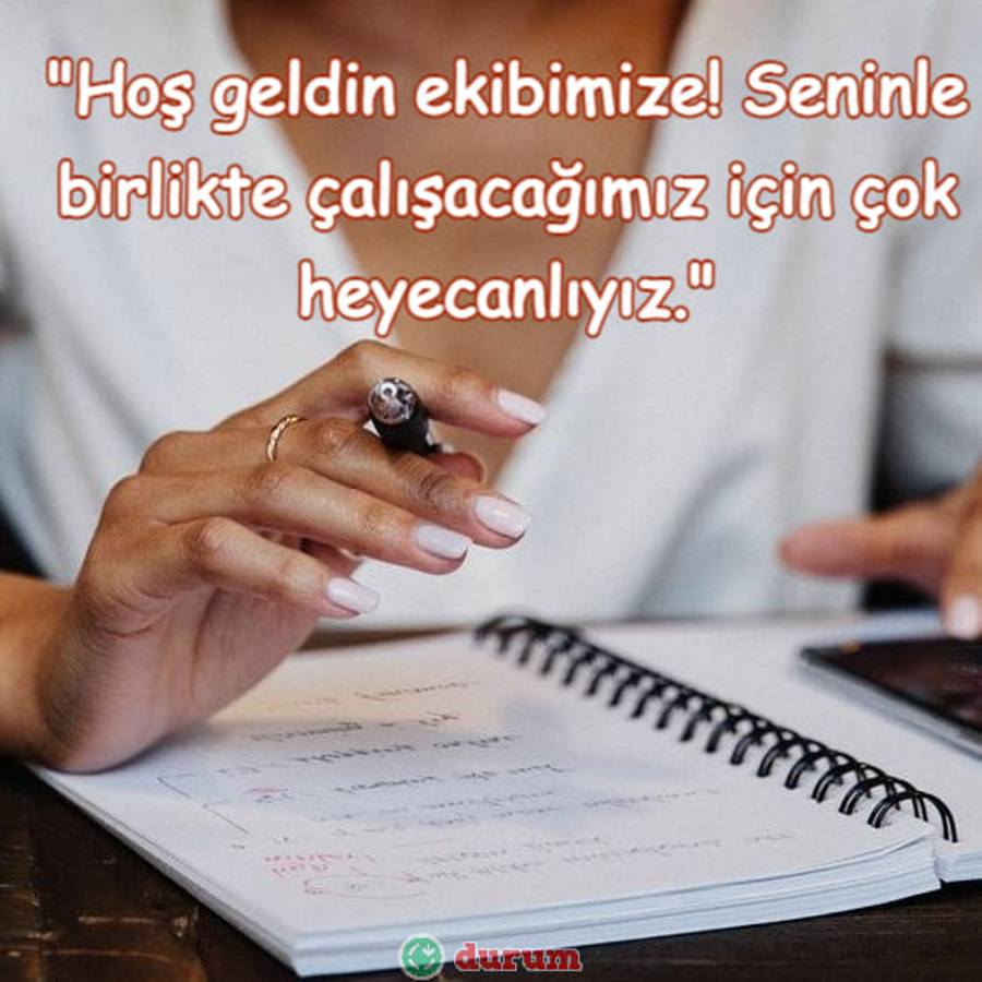 Yeni Ekip Üyesi için Mesajlar anlamli